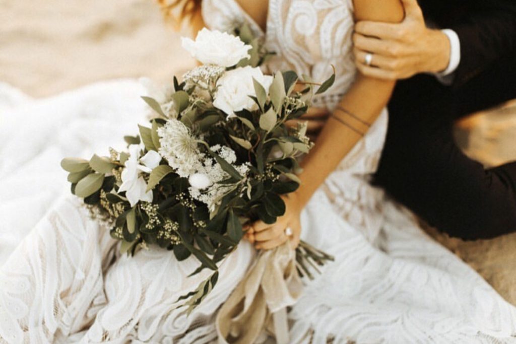 Elegant creation of floral design by OBX Wedding Flowers
