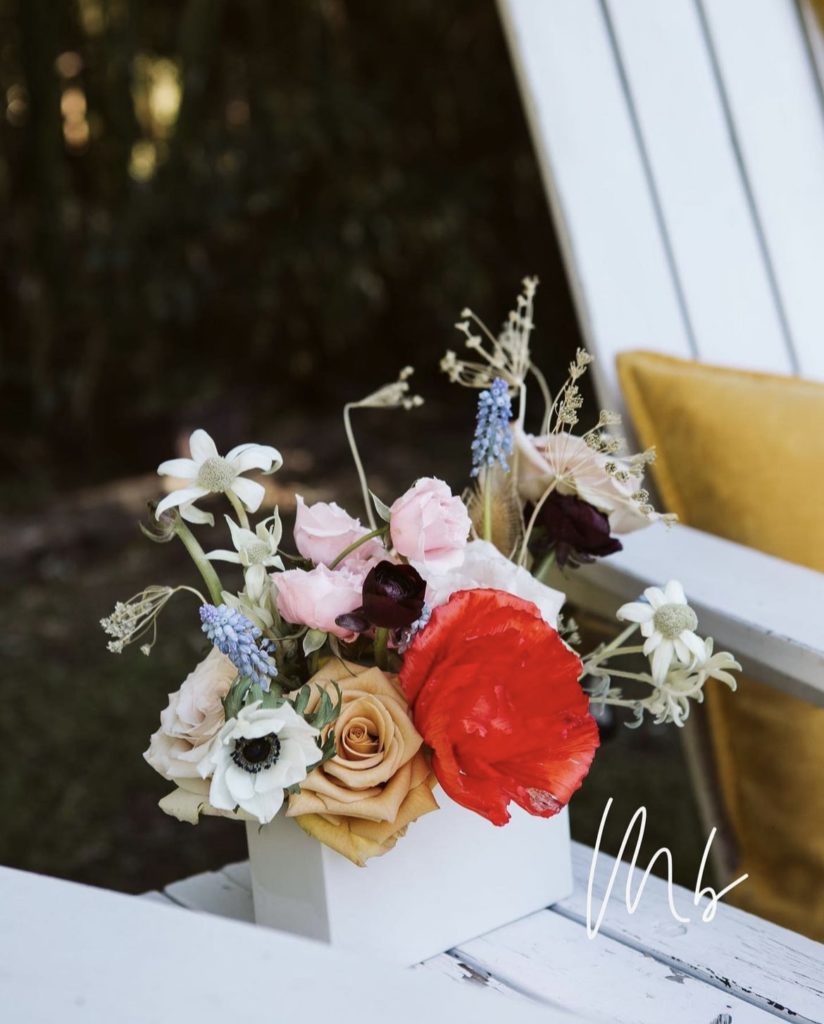 box floral arrangement by obx wedding flowers